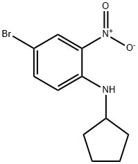 (4-Bromo-2-nitro-phenyl)-cyclopentyl-amine结构式