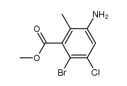 methyl 3-amino-6-bromo-5-chloro-2-methylbenzoate结构式