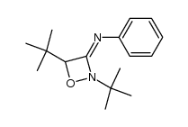 3-(Phenylimino)-2,4-di-tert-butyl-1,2-oxazetidin结构式