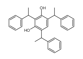 2,4,6-Tri(α-methylbenzyl)-1,3-dihydroxybenzene结构式