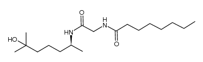N-(((S)-6-hydroxy-6-methylheptan-2-ylcarbamoyl)methyl)octanamide结构式