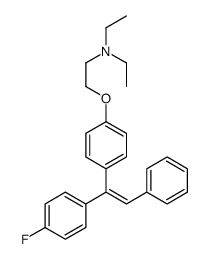 1-(4-fluorophenyl)-1-(4-(2-N,N-diethylamino)ethoxy)phenyl-2-phenylethylene结构式