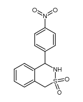 4-(4-nitrophenyl)-3,4-dihydro-1H-benzo[d][1,2]thiazine 2,2-dioxide结构式