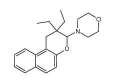 4-(2,2-diethyl-2,3-dihydro-1H-naphtho[2,1-b]pyran-3-yl)morpholine结构式