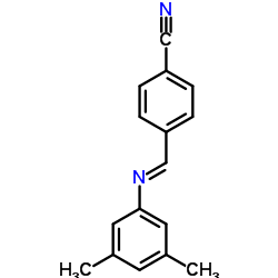 4-{(E)-[(3,5-Dimethylphenyl)imino]methyl}benzonitrile Structure