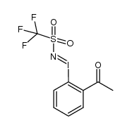[N-(trifluoromethanesulfonyl)imino][2-(acetyl)phenyl]-λ3-iodane Structure