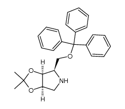 (2R,3S,4R)-3,4-(isopropylidenedioxy)-2-(trityloxymethyl)-pyrrolidine Structure