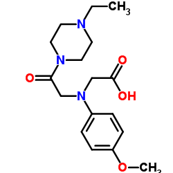 {[2-(4-Ethyl-1-piperazinyl)-2-oxoethyl](4-methoxyphenyl)amino}acetic acid Structure