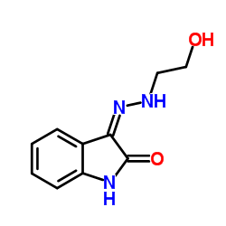 (3Z)-3-[(2-Hydroxyethyl)hydrazono]-1,3-dihydro-2H-indol-2-one Structure