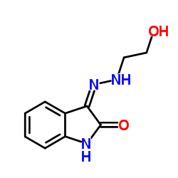 (3Z)-3-[(2-Hydroxyethyl)hydrazono]-1,3-dihydro-2H-indol-2-one结构式