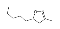3-methyl-5-pentyl-4,5-dihydro-1,2-oxazole结构式