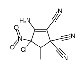 2-Amino-3-nitro-3-chloro-4-methyl-1,5,5-tricyano-1-cyclopentene Structure