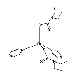 diphenylbis(N,N-diethyldithiocarbamato)germane Structure
