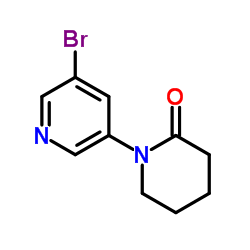 1-(5-Bromo-3-pyridinyl)-2-piperidinone Structure