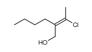 2-(1-chloroethylidene)hexan-1-ol结构式