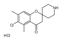 6-chloro-5,7-dimethyl-spiro[chromane-2,4'-piperidine]-4-one hydro chloride Structure