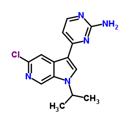 4-(5-氯-1-异丙基-1H-吡咯并[2,3-c]吡啶-3-基)嘧啶-2-胺结构式