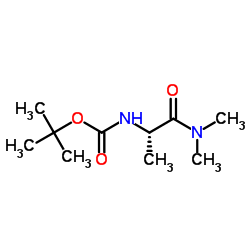 N,N-Dimethyl-N2-{[(2-methyl-2-propanyl)oxy]carbonyl}-L-alaninamide结构式