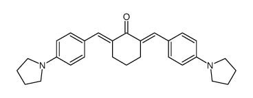 2,6-bis[(4-pyrrolidin-1-ylphenyl)methylidene]cyclohexan-1-one结构式