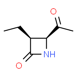 2-Azetidinone, 4-acetyl-3-ethyl-, cis- (9CI) structure