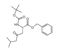 benzyl 2(S)-<(tert-butoxycarbonyl)amino>-4-oxo-6-methylheptanoate Structure