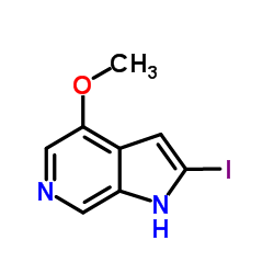 2-Iodo-4-methoxy-1H-pyrrolo[2,3-c]pyridine结构式