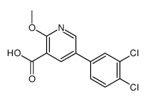 5-(3,4-dichlorophenyl)-2-methoxypyridine-3-carboxylic acid结构式