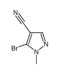 5-溴-1-甲基吡唑-4-甲腈结构式