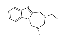 4-ethyl-2-methyl-2,3,4,5-tetrahydro-1H-benzo[4,5]imidazo[1,2-e][1,3,5]triazepine结构式