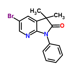 5-Bromo-3,3-dimethyl-1-phenyl-1,3-dihydro-2H-pyrrolo[2,3-b]pyridin-2-one Structure