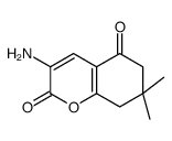 3-amino-7,7-dimethyl-6,8-dihydrochromene-2,5-dione结构式