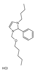 1-butyl-3-(pentoxymethyl)-2-phenyl-1,2-dihydroimidazol-1-ium,chloride Structure