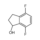4,7-difluoro-2,3-dihydro-1H-inden-1-ol结构式