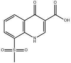 3-Quinolinecarboxylic acid,1,4-dihydro-8-(methylsulfonyl)-4-oxo- Structure