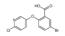 5-bromo-2-(6-chloropyridin-3-yloxy)benzoic acid Structure