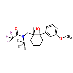 (±)-N-Desmethyl Trifluoroacetotramadol-d3结构式