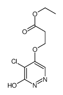 ethyl 3-[(5-chloro-6-oxo-1H-pyridazin-4-yl)oxy]propanoate结构式