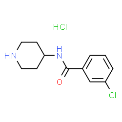 3-Chloro-N-(piperidin-4-yl)benzamide hydrochloride Structure