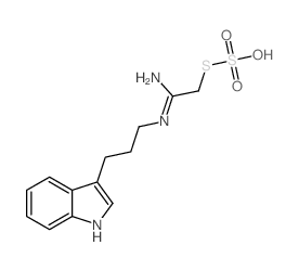S-[[N-[3-(3-Indolyl)propyl]amidino]methyl] hydrogen thiosulfate结构式