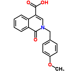 2-(4-Methoxybenzyl)-1-oxo-1,2-dihydro-4-isoquinolinecarboxylic acid结构式