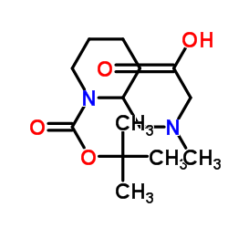 2-[(CarboxyMethyl-Methyl-amino)-Methyl]-piperidine-1-carboxylic acid tert-butyl ester Structure