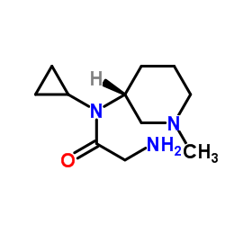 N-Cyclopropyl-N-[(3R)-1-methyl-3-piperidinyl]glycinamide结构式