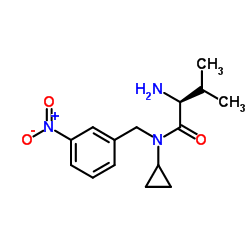 N-Cyclopropyl-N-(3-nitrobenzyl)-L-valinamide结构式