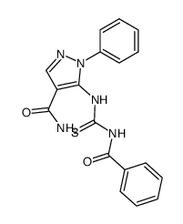 5-(3-benzoylthioureido)-1-phenylpyrazole-4-carboxamide Structure