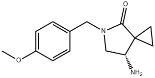 (S)-7-aMino-5-(4-Methoxybenzyl)-5-azaspiro[2.4]heptan-4-one structure