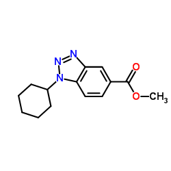 Methyl 1-cyclohexyl-1H-benzotriazole-5-carboxylate结构式