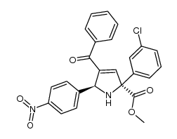 methyl 4-benzoyl-2-(3-chlorophenyl)-5-(4-nitrophenyl)-2,5-dihydro-1H-pyrrole-2-carboxylate结构式
