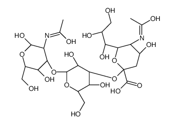 alpha-Neu5Ac-2-3-Gal-1-3-GlcNAc structure