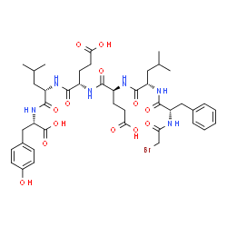 N-bromoacetyl-phenylalanyl-leucyl-glutamyl-glutamyl-leucyl-tyrosine结构式