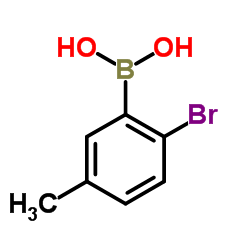 2-Bromo-5-methylphenylboronic acid Structure